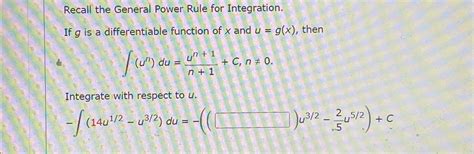 General Power Rule for Integration Worksheet に対する画像結果