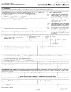 Image result for ATF Form 1 Line Items