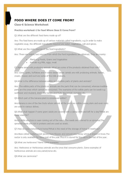 Image result for Class 6 Science Chapter 1 Worksheet