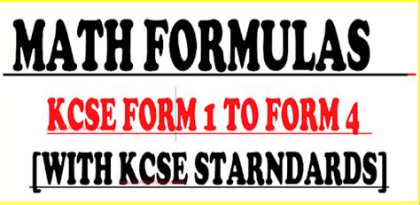 Image result for Mathematics Formulas Form 1