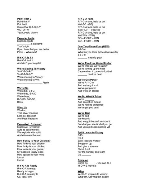 Afbeeldingsresultaten voor Cheering Chant