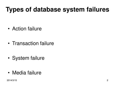 Image result for Types of Database Failure