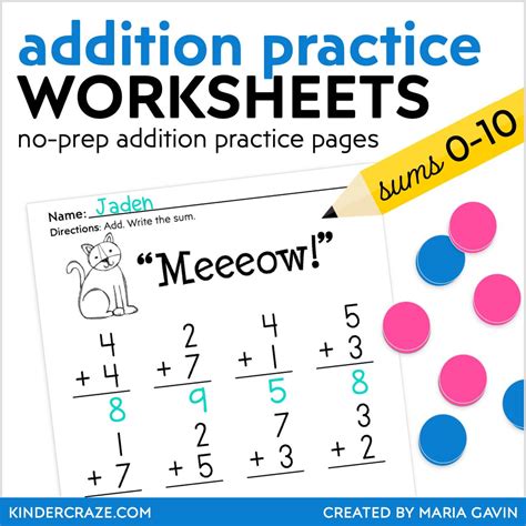 Image result for Practice Sheet for Addition