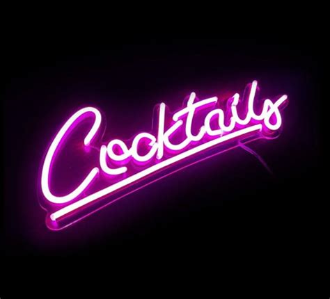 Pink Neon Cocktail Sign - LITA SIGN