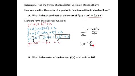 Image result for Quadratic Function Standard Form