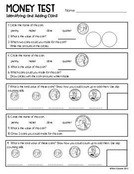 Bildergebnis für Practice Money Test Answer Key