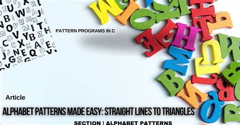 Toradh íomhá ar Alphabet Pattern Programs