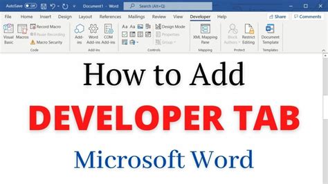 Adding Developer Tab in Excel に対する画像結果