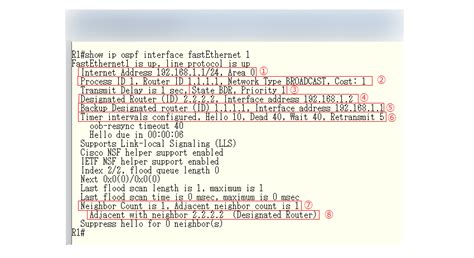 Show IP Ospf Interface Command に対する画像結果