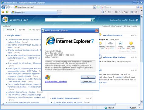 Internet Explorer 7 に対する画像結果