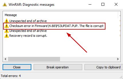 Toradh íomhá ar Checksum Error Question