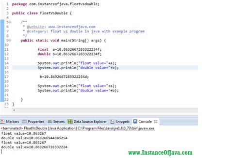 Toradh íomhá ar Difference Between Float and Double Java