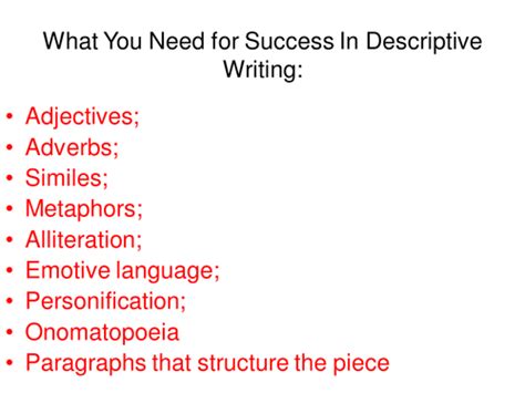 Image result for Descriptive Writing Poster