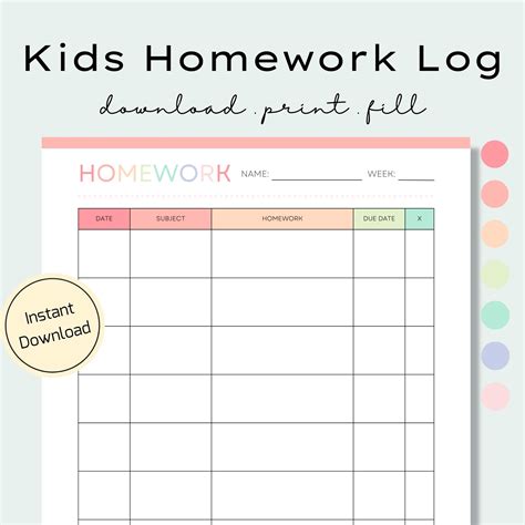 Image result for Homework Sign Checklist