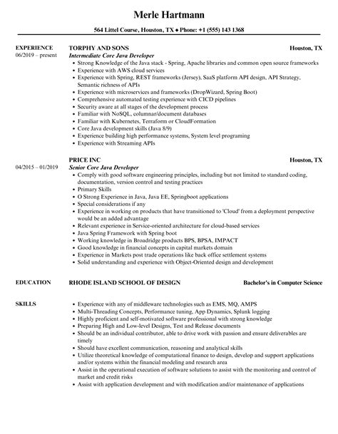 Image result for Core Java Portfolio Sample