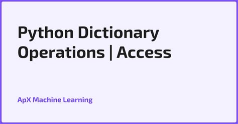 Dictionary Python Operations に対する画像結果