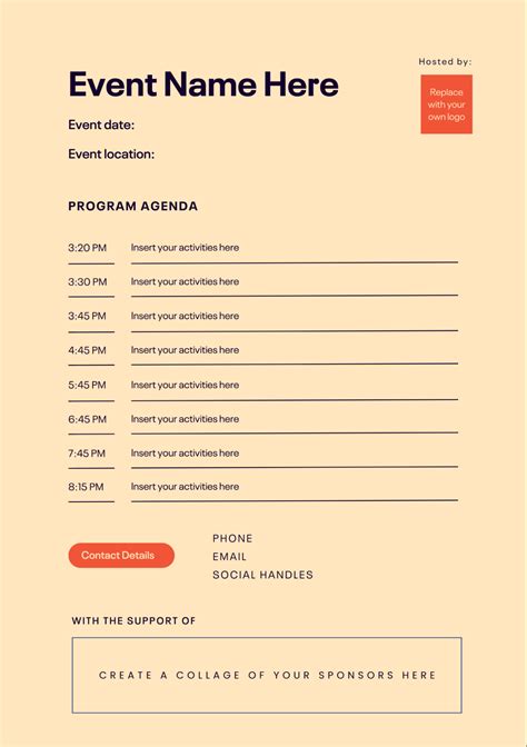 Image result for Sample Event Program Template