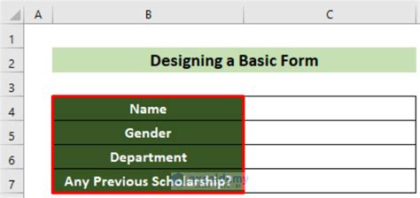 Image result for Excel Form Formatting