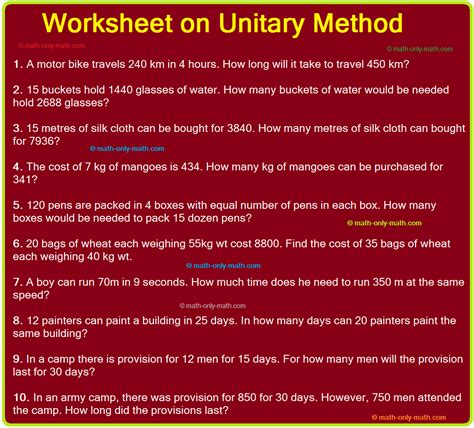 Unitary Method Example に対する画像結果