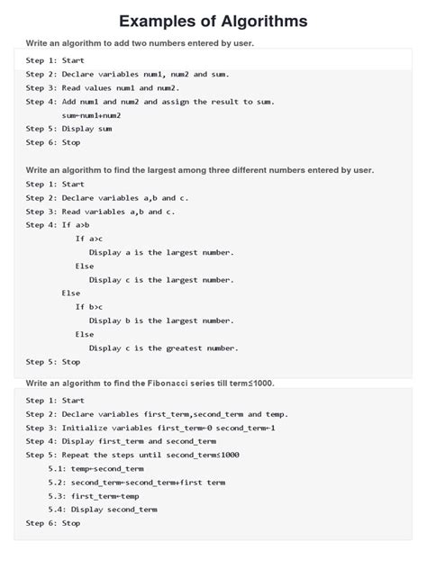 Image result for Algorithm Writing Examples