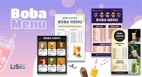 Image result for Boba Menu Creative Design