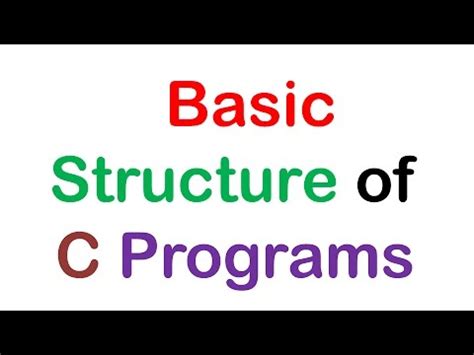 Image result for Poster On Basic Structure of C Programming