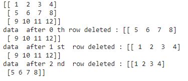 Image result for Python Remove Numpy Array