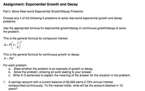 Exponential Growth Problems Solving for Time PDF-க்கான படிம முடிவு