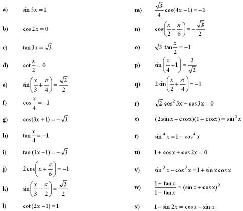 Image result for Integration of Trigonometric Functions Worksheet with Answers