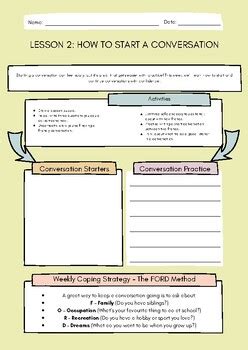 Image result for Conversation Stack Worksheet