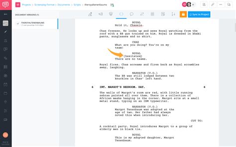 Toradh íomhá ar Screenplay Format Software