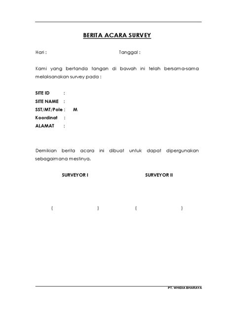 Image result for Survey Checklist Example