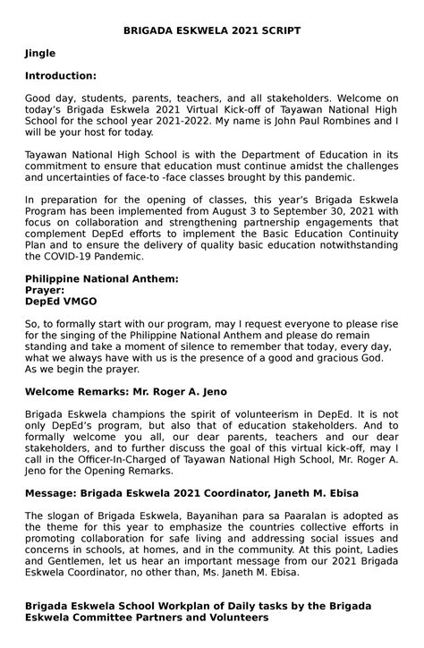 Sample Emcee Script Closing Ceremony に対する画像結果