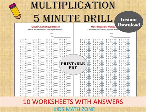 Multiplication Drill Worksheets に対する画像結果
