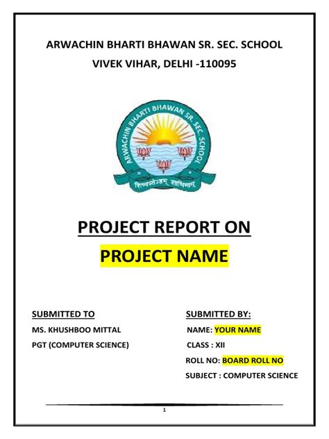 Afbeeldingsresultaten voor Project File First Page Format