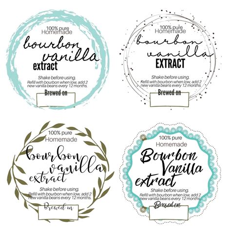 Free Vanilla Extrtact Labels に対する画像結果