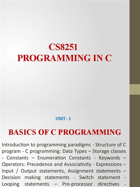 Image result for Basic C Programming Language