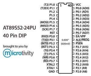 Image result for AT89S52 Microcontroller