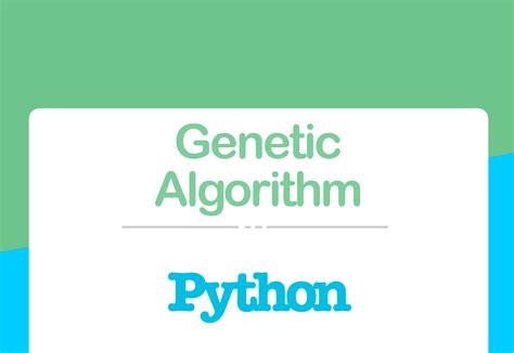 Genetic Algorithm Python에 대한 이미지 결과
