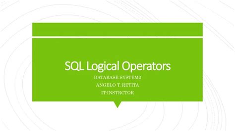 Toradh íomhá ar SQL Server Logical Operators