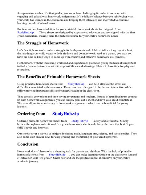 Image result for Easy First Grade Homework