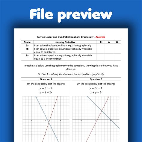 Image result for Solving Equations Graphically Question
