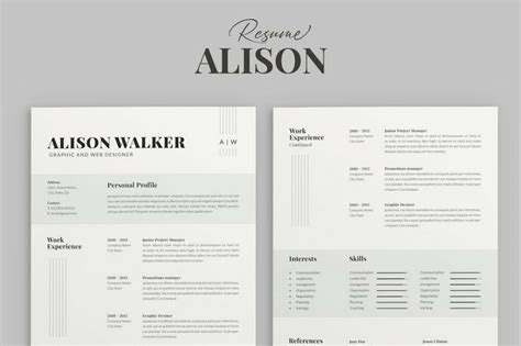 Image result for InDesign CV Template