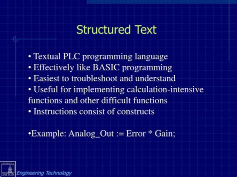 Toradh íomhá ar Programmable Logic Controller Structured Text