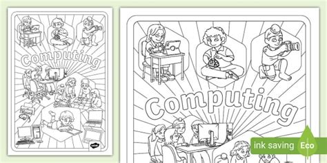 Image result for Printable Computer Colouring PAE