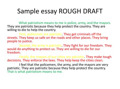 Image result for Essay Draft Example