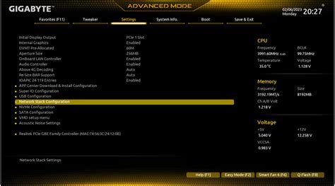 Image result for Ace Bios Network Stack Configuration
