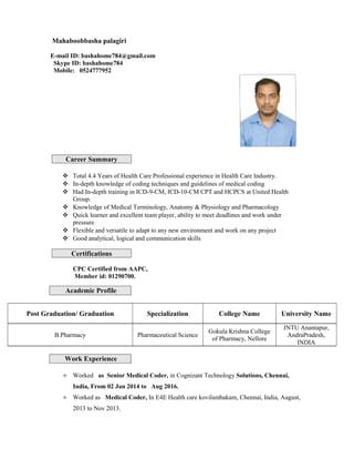 Image result for Medical Coding CV