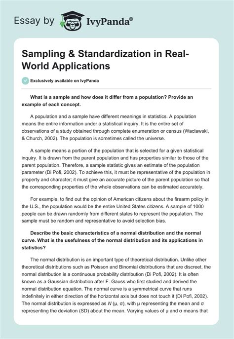 Image result for Sampling Distribution Real-World Application
