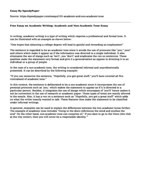 Image result for Academic Tone Examples